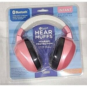 Lucid Hearing Hear Muffs Infant Fit Hearing Protection Pink 0-4 Years New Child